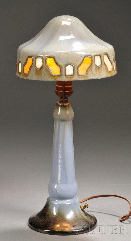 Fulper Arts & Crafts Pottery Lamp Glazed art potte