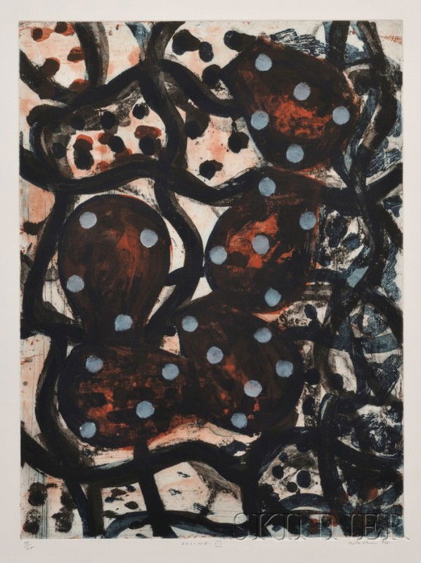 John Walker (British, b. 1939) Lot of Two Works: 6: John Walker (British, b. 1939) Lot of Two Works: 621-HA-II and 621-HA-III Each signed "Walker 94" in pencil l.r., titled l.c., and numbered "18/25" in pencil l.l. Color etching, sheet sizes 38 x 28 1/