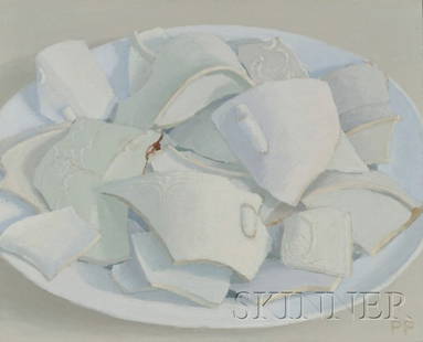 Peter Plamondon (American, b. 1944) Shards Initial: Peter Plamondon (American, b. 1944) Shards Initialed "PP" l.r., signed, titled, and inscribed "? Peter Plamondon...Acrylic" on a label affixed to the stretcher. Acrylic on canvas, 13 x 16 in.,