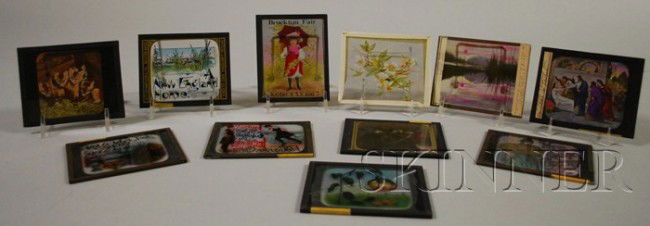 Ten Magic Lantern Slides, images from New England: Ten Magic Lantern Slides, images from New England scenes, Canada, and animals and flowers.