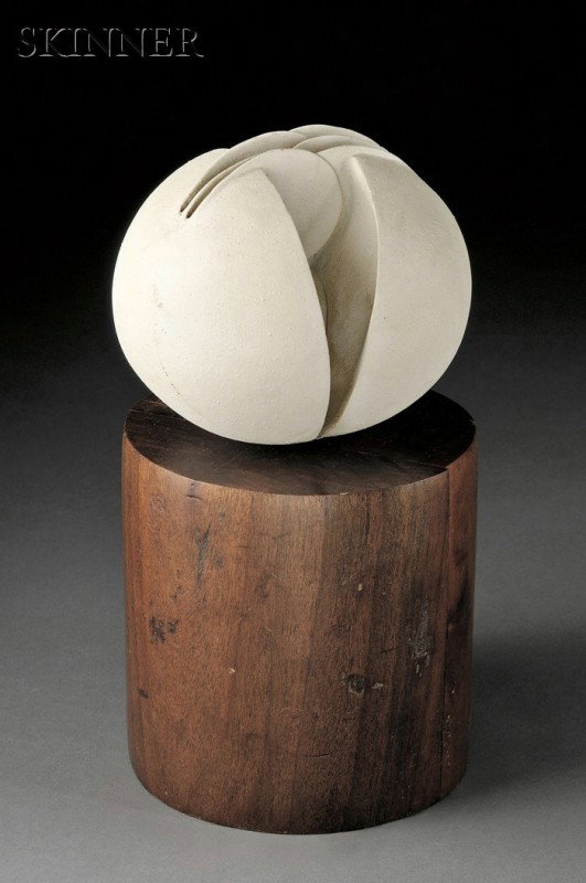 Gerda (Spurey) Gruber (Czechoslovakian/Mexican, b.: Gerda (Spurey) Gruber (Czechoslovakian/Mexican, b. 1940) Germinacion II, 1976 Signed and inscribed "G...Mex[ico]" on the underside, identified on a label affixed to the base. Painted porce