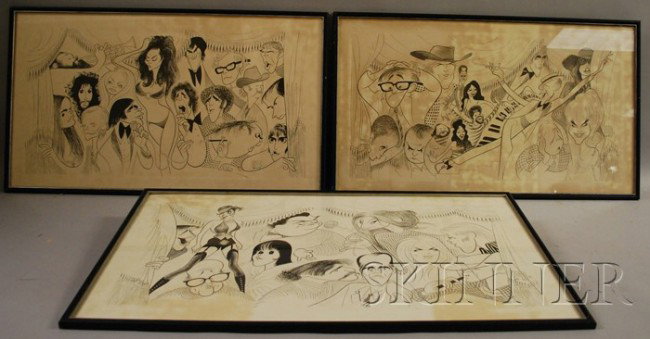 Al (Albert) Hirschfeld (American, 1903-2003) Lot o: Al (Albert) Hirschfeld (American, 1903-2003) Lot of Three Works: CMA Act I, II, and III. Two signed and inscribed "HIRSCHFELD...CMA ACT..." within the matrix l.r. Lithographs, sight siz
