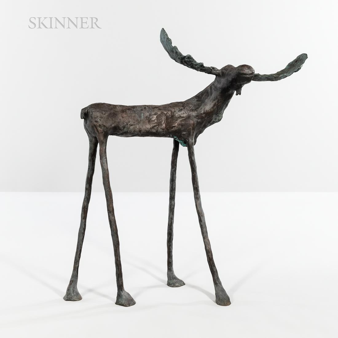 Jim Budish (American, b. 1953), Moose, Signed with initials and numbered "©JB 34/99" within the (1 of 5)