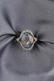681: Art Deco Platinum, Black Opal, and Diamond Ring, s