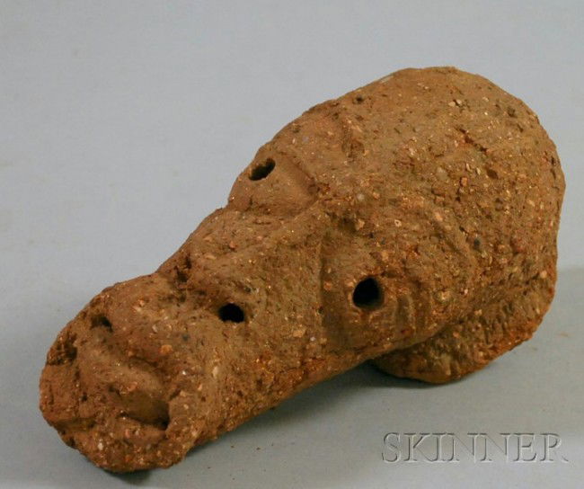 Nok Terra-cotta Head, ht. 9 in.: Nok Terra-cotta Head, ht. 9 in.