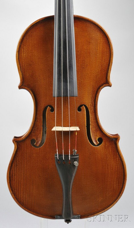 Modern Violin, labeled ...VIGNALI..., length of ba: Modern Violin, labeled ...VIGNALI..., length of back 355 mm. ,