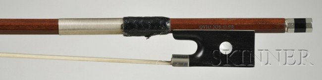 Silver Mounted Violin Bow, stamped OTTO JOS KLIER,: Silver Mounted Violin Bow, stamped OTTO JOS KLIER, weight 60 grams.