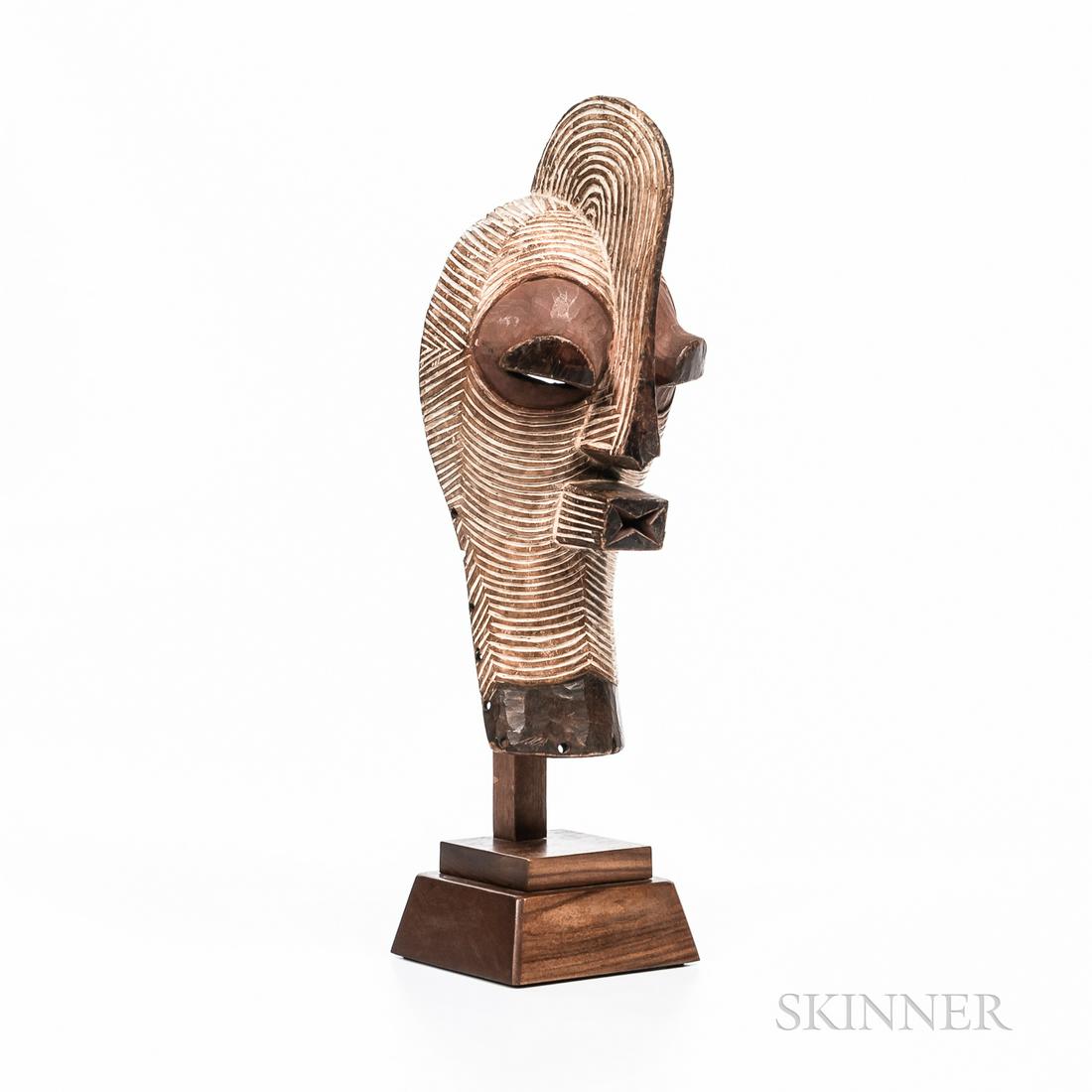 Songye Kifwebe Mask, Democratic Republic of the Congo, smaller size, hollowed-out, tapering form, (1 of 5)
