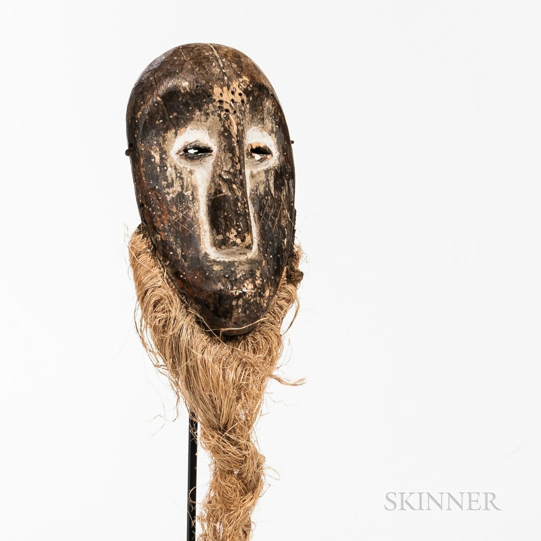 Lega Mask, Democratic Republic of the Congo, oval form, the heart-shaped facial plane with long (1 of 5)