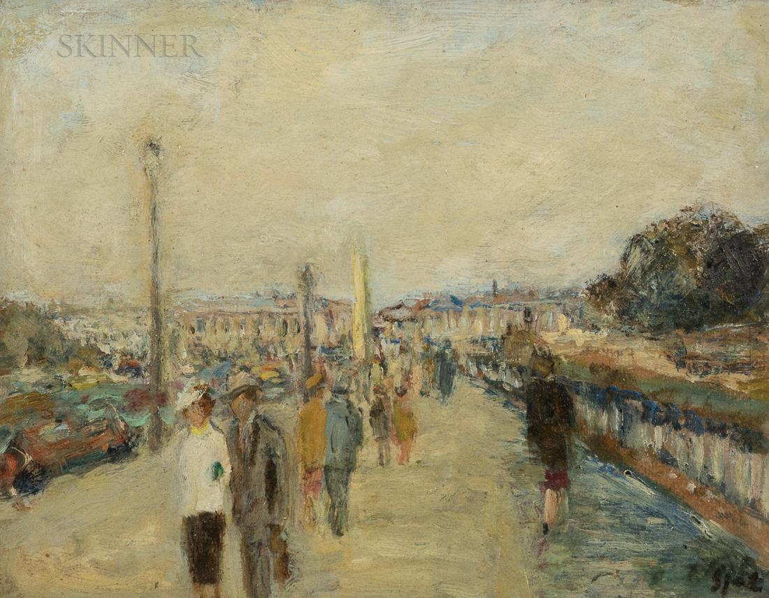 Gabriel Spat (American, 1890-1967), Place de la Concorde, Paris, Signed "Spat" lower right, titled (1 of 4)