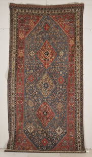 Qashqai Rug, Southwest Caucasus, late 19th century,: Qashqai Rug, Southwest Caucasus, late 19th century, (areas of minor wear), 10 ft. 10 in. x 5 ft. 2 in.