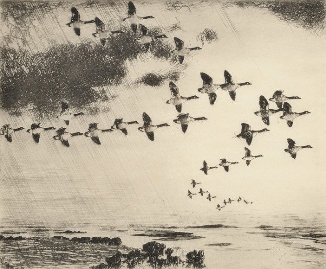 Frank Weston Benson (American, 1862-1951) The Long : Frank Weston Benson (American, 1862-1951) The Long Journey, 1926, published state, edition of 150 (Paff, 254). Signed "FrankWBenson." in pencil l.l. Etching on paper, plate size 9 3/4 x 11 3/4 in. (24