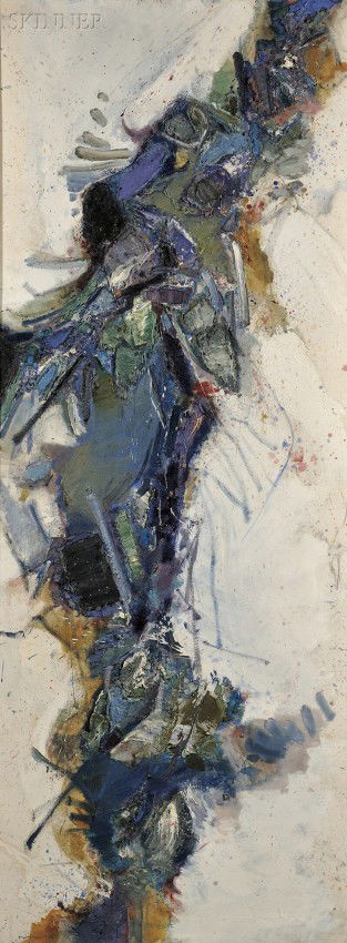 John Harrison Levee (American, b. 1924) 3 Janvier: John Harrison Levee (American, b. 1924) 3 Janvier 1960 Signed and dated "Levee 60" l.l., also signed and dated "Levee January III 1960." on the reverse, and identified on a label affixed to th