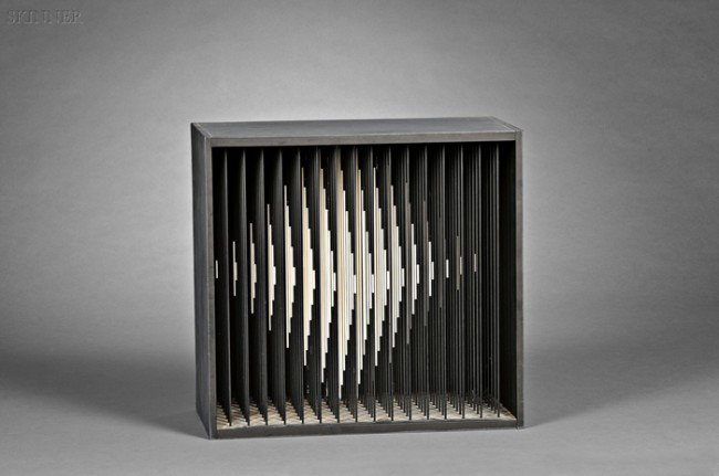 Jean-Pierre Vasarely [called Yvaral] (French, 1934: Jean-Pierre Vasarely [called Yvaral] (French, 1934-2002) Instabilité / A Kinetic Construction Signed, inscribed, titled, and dated "YVARAL/ Groupe de recherche d'art Visuel... 1963-65" on the