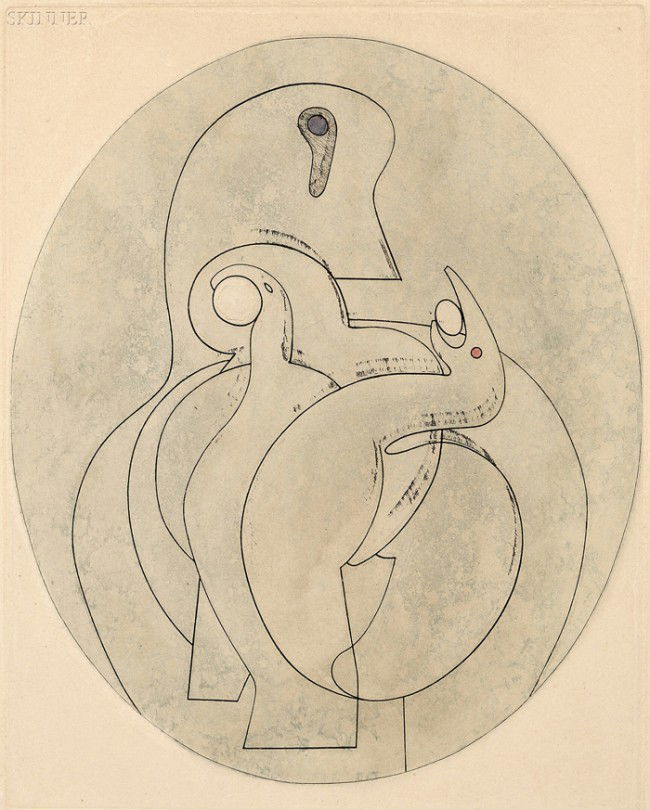 Max Ernst (German, 1891-1976) A l'intérieur de la: Max Ernst (German, 1891-1976) A l'intérieur de la vue: L'oeuf,1972, edition of 100, published by Georges Visat, Paris (Leppien, A38). Signed "max ernst" in pencil l.r., numbered "22/100" in pencil l.