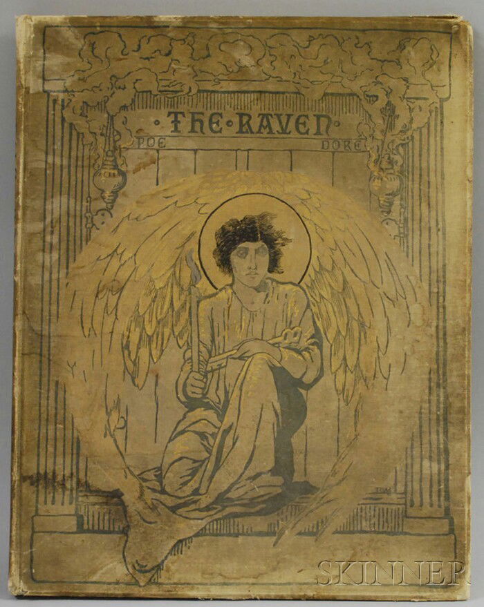 Edgar Allen Poe, The Raven, illustrated by Gustave: Edgar Allen Poe, The Raven, illustrated by Gustave Dore, 1884, clothbound.
