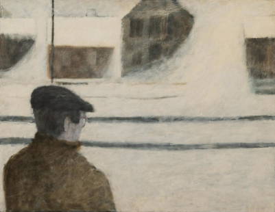 Tony Vevers (American, 1926-2008), Myron Stout at the Artist's Home on Bradford Street,: Tony Vevers (American, 1926-2008) Myron Stout at the Artist's Home on Bradford Street, Provincetown Signed and dated "t. Vevers 60" lower right. Oil on canvas, 28 x 36 in. (71.1 x 91.5 cm), framed. Co