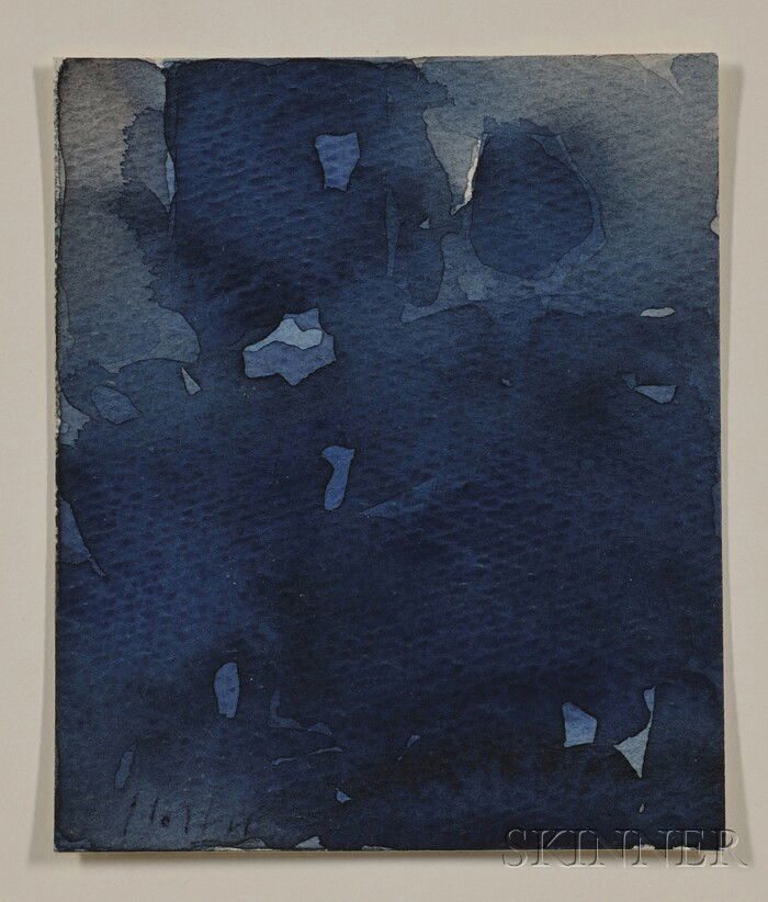 Carl Robert Holty (American, 1900-1973) Abstract S: Carl Robert Holty (American, 1900-1973) Abstract Signed "Holty" l.l. Watercolor on paper, 4 1/8 x 3 1/2 in., framed. Condition: Not examined out of frame.