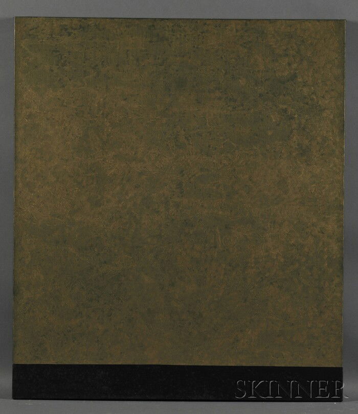 Cathryn Arcomano (American, 20th/21st Century) Unt: Cathryn Arcomano (American, 20th/21st Century) Untitled Inscribed, dated, and signed "...?1989 Cathryn Arcomano" on the reverse. Oil on canvas, 44 x 38 in., unframed.