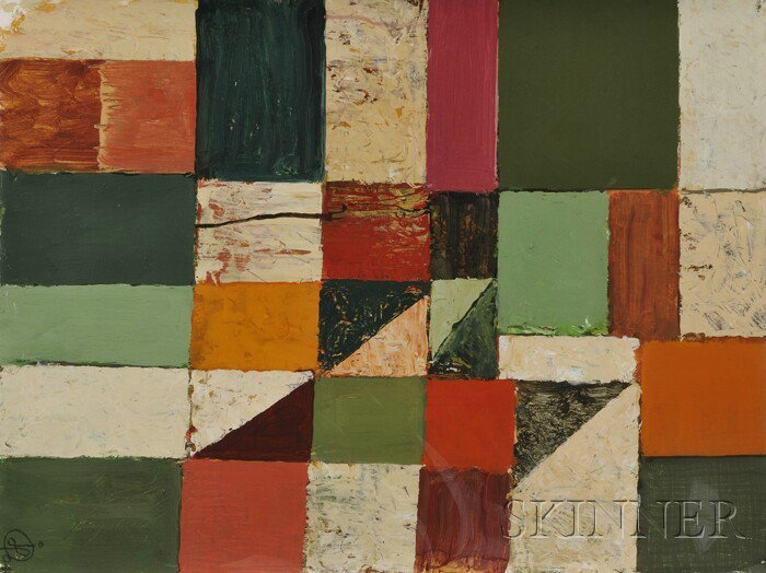 Irving B. Haynes (American, 1927-2005) Untitled [1: Irving B. Haynes (American, 1927-2005) Untitled [1-0407] Monogrammed and dated "IH 04" l.r., signed and dated "HAYNES OCT., 2004" on the reverse. Acrylic on paper, 23 7/8 x 18 in., unframed. Condition