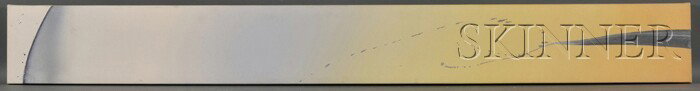 Sue C. Dirksen (American, 20th/21st Century) Silve: Sue C. Dirksen (American, 20th/21st Century) Silver Sunset Signed, sealed, and dated "S. Dirksen '86..." on the reverse. Acrylic on canvas, 9 3/4 x 84 in., unframed. Condition: Minor surfac