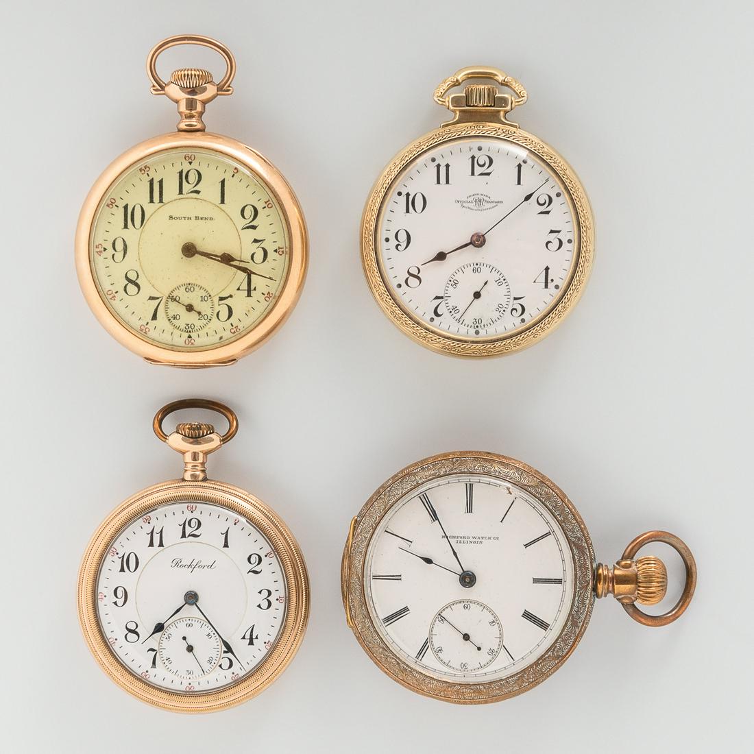 Four American Open-face Watches (1 of 2)