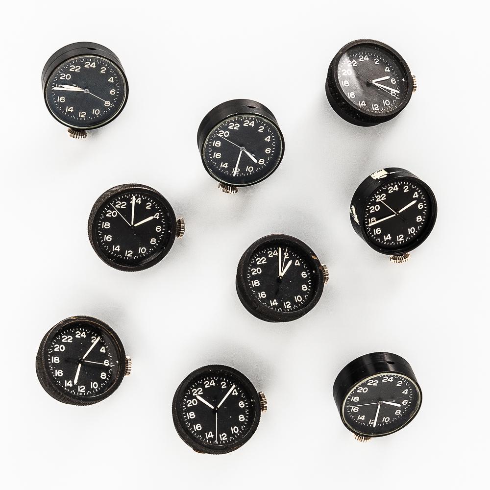 Nine Elgin 24-hour Military Camera Watches (1 of 2)