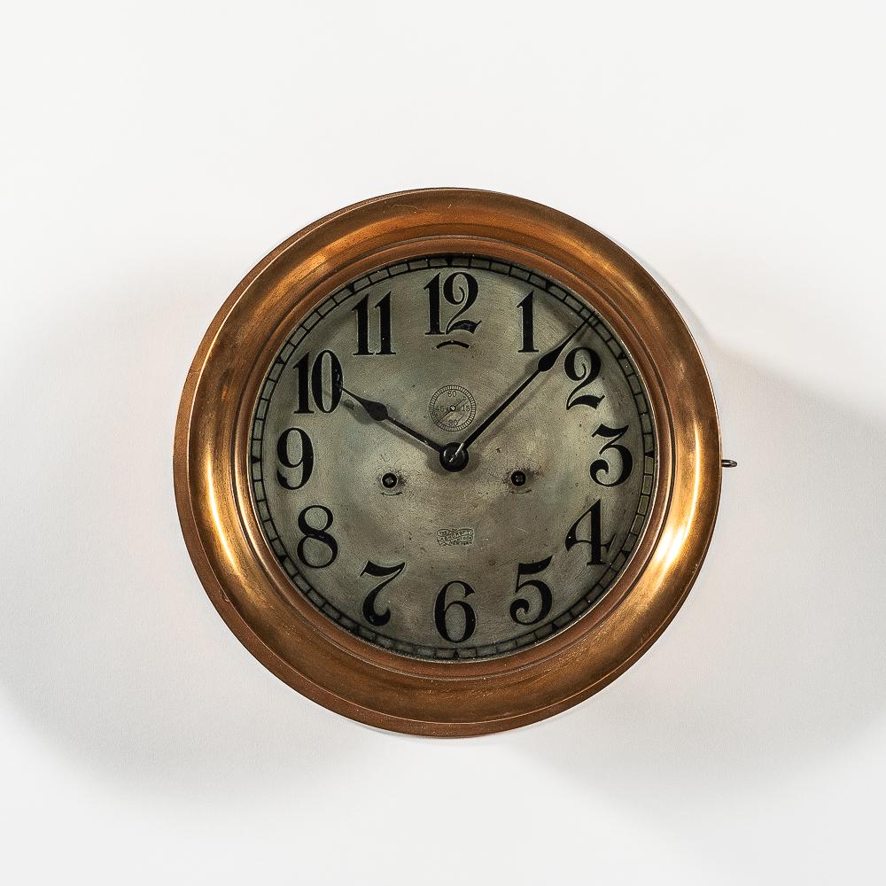 The Ashcroft Mfg. Co. Brass Wall Clock (1 of 1)