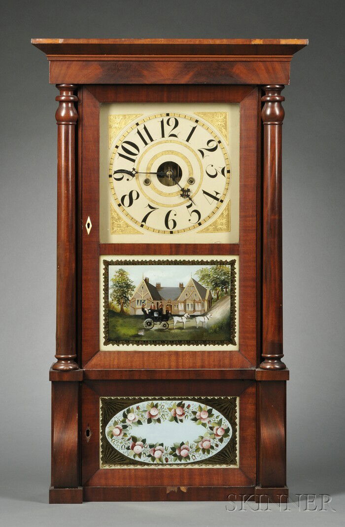 398 Forestville Triple Decker Mantel Clock, Forestvill