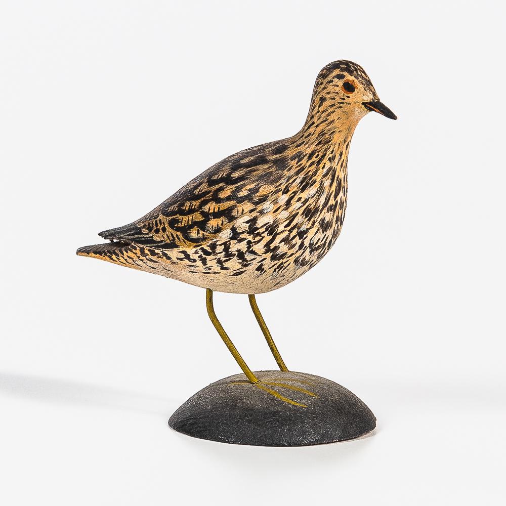 Carved and Painted Miniature Female Ruff, A. Elmer Crowell, East Harwich, Massachusetts, early 20th (1 of 1)