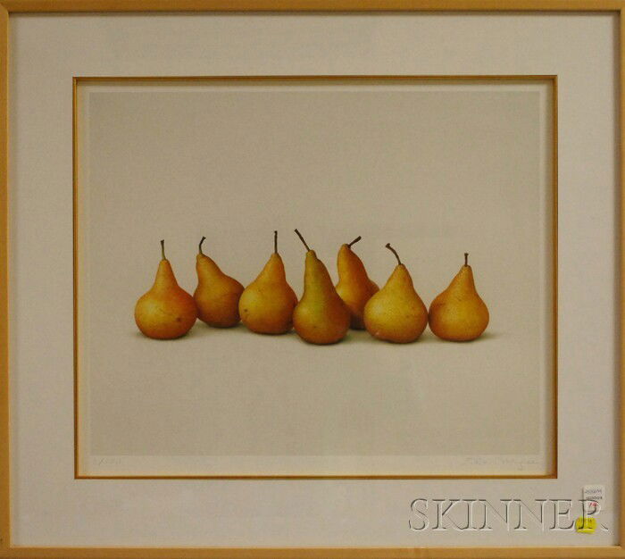 Alan Magee (American, b. 1947) Seven Pears I. Signe: Alan Magee (American, b. 1947) Seven Pears I. Signed "Alan Magee" in pencil l.r., numbered "3/150" l.l. Iris archival inkjet print, image size 15 1/4 x 18 3/4 in., framed. Condition: Good, not ex