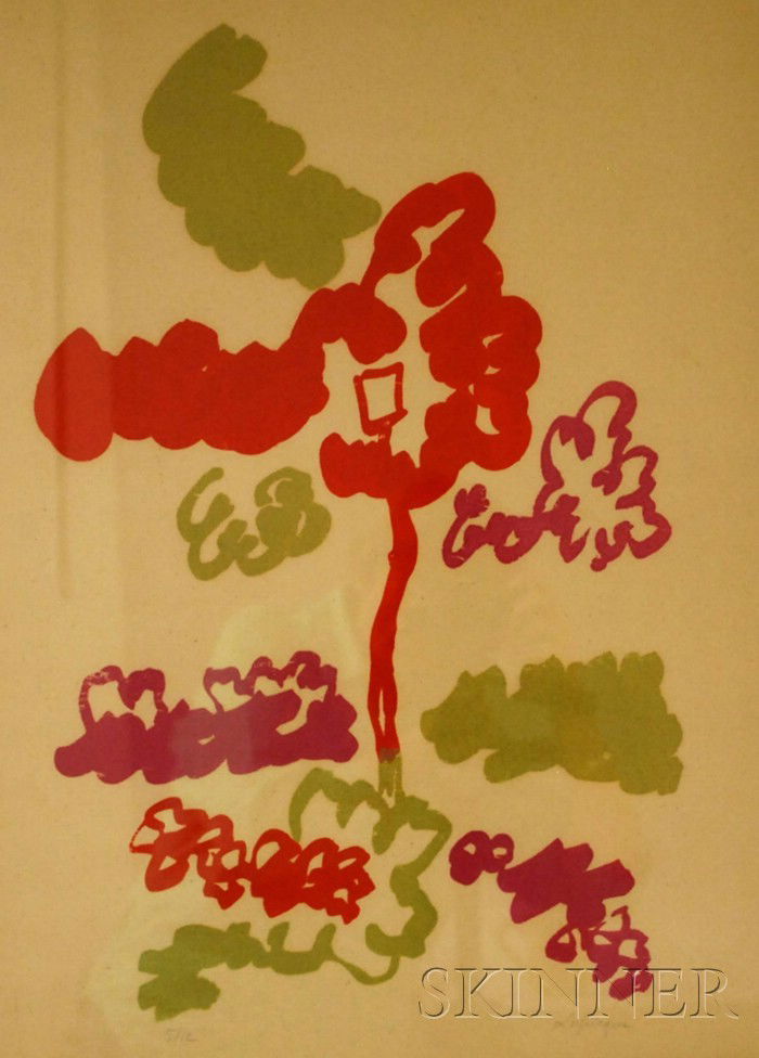 Charles Lapicque (French, 1898-1988) Abstract Comp: Charles Lapicque (French, 1898-1988) Abstract Composition. Signed "Lapicque" in pencil l.r., numbered "5/12" l.l. Silkscreen, 23 1/2 x 17 1/2 in., framed. Condition: Not examined out of frame.