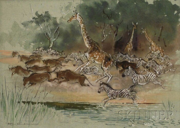 Ralph Thompson (British, 20th Century) African Ani