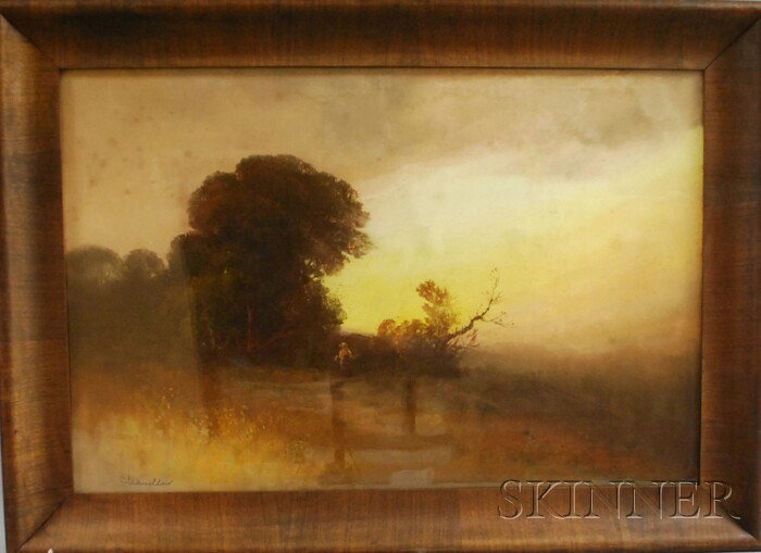 William Henry Chandler (American, 1854-1928) Autum: William Henry Chandler (American, 1854-1928) Autumn Dusk. Signed "Chandler" l.l. Pastel on paper, 20 x 30 in., framed. Condition: Foxing, not examined out of frame.