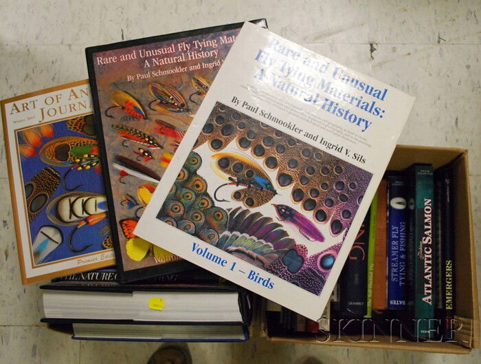 Collection of Fly Fishing Books, including Franci: Collection of Fly Fishing Books, including Francis, Land of Little Streams; Schmookler/Sills, Rare and Unusual Fly Tying Materials, vol. 1-Birds and vol. 2-Birds and Mammals; The Art of Angling Journa