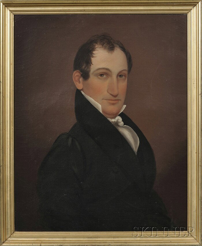 American School, 19th Century Portrait of Parsons : American School, 19th Century Portrait of Parsons Cooke, First Pastor at East Church, Ware, Massachusetts, 1826-55, c. 1825. Unsigned, sitter identified on label on the reverse. Oil on