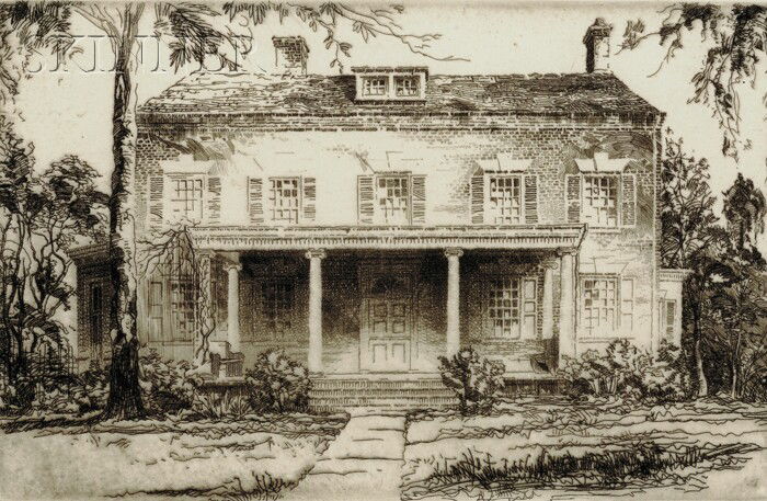 John Taylor Arms (American, 1887-1953) The Dean's Of: John Taylor Arms (American, 1887-1953) The Dean's Office, Princeton, 1925, edition of 84 (Fletcher, 158). Unsigned, identified on a label affixed to the backing. Etching on paper, plate size 4 1/2 x 6