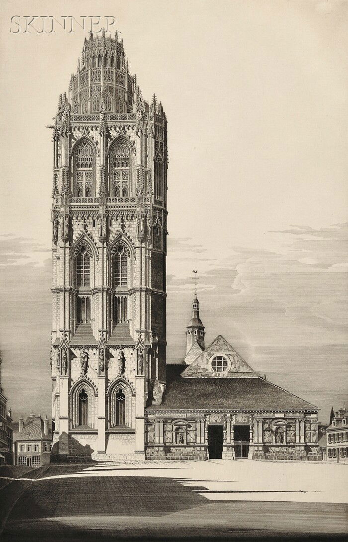 John Taylor Arms (American, 1887-1953) Aspiration, L: John Taylor Arms (American, 1887-1953) Aspiration, La Madeleine, Verneuil-Sur-Avre, alternatively titled Fraternité, Egalité, Liberté, 1939, proof impression of the fifth/final sta