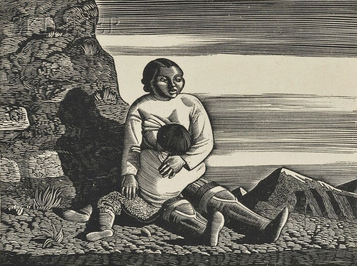 Rockwell Kent (American, 1882-1971) Big Baby, alter: Rockwell Kent (American, 1882-1971) Big Baby, alternatively titled Greenland Mother, 1933, edition of 150 (Burne Jones, 101). Signed "Rockwell Kent" in pencil l.r., titled in pencil l.l. Woo