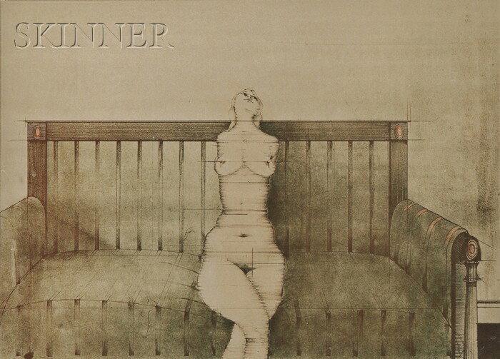 Paul Wunderlich (German, 1927-2010) Lot of Two Ima: Paul Wunderlich (German, 1927-2010) Lot of Two Images: Der Stuhl, 1967 (Riediger, 290); and On a Rainy Afternoon, 1967 (Riediger, 304). Signed "Wunderlich" and numbered in pencil