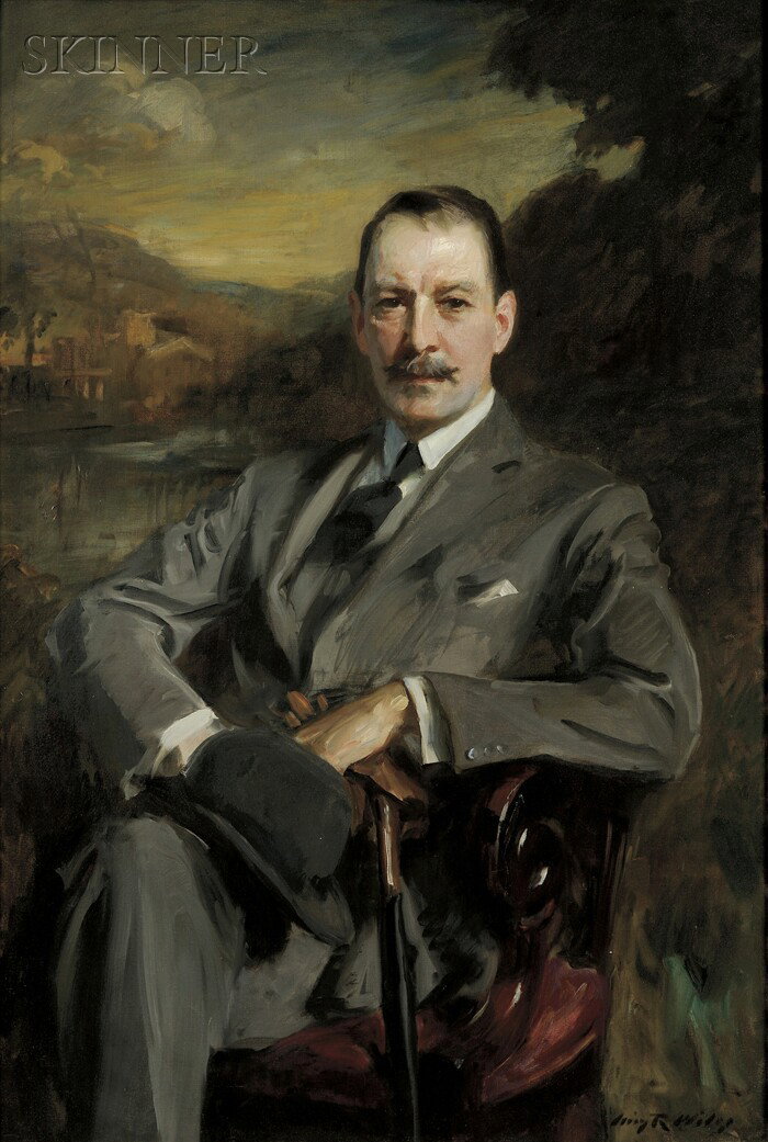Irving Ramsey Wiles (American, 1861-1948) Portrait: Irving Ramsey Wiles (American, 1861-1948) Portrait of Mr. Tenney 1928 Signed "Irving R. Wiles" l.r., identified on a canvas fragment affixed to the frame backing. Oil on canvas, 50 1/4 x 34 1/8 in. (1
