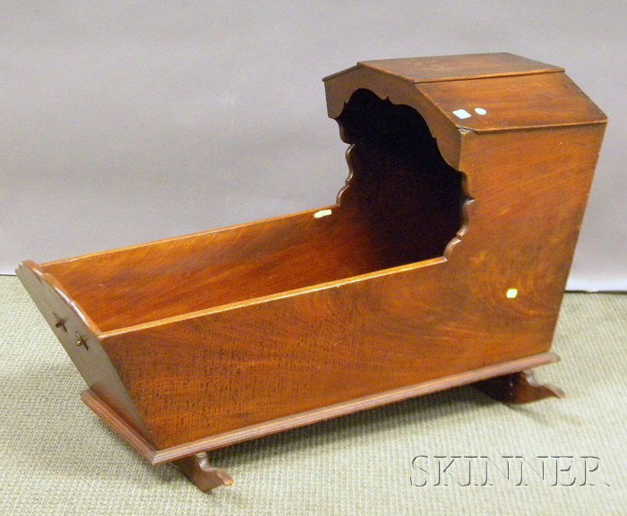 Mahogany Hooded Rocking Cradle. Provenance: From : Mahogany Hooded Rocking Cradle. Provenance: From a Martha's Vineyard, Edgartown, Massachusetts, Historic Home.