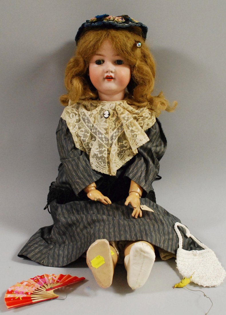 Large Armand Marseille 390 Bisque Doll, jointed com: Large Armand Marseille 390 Bisque Doll, jointed composition body, ht. 27 in.