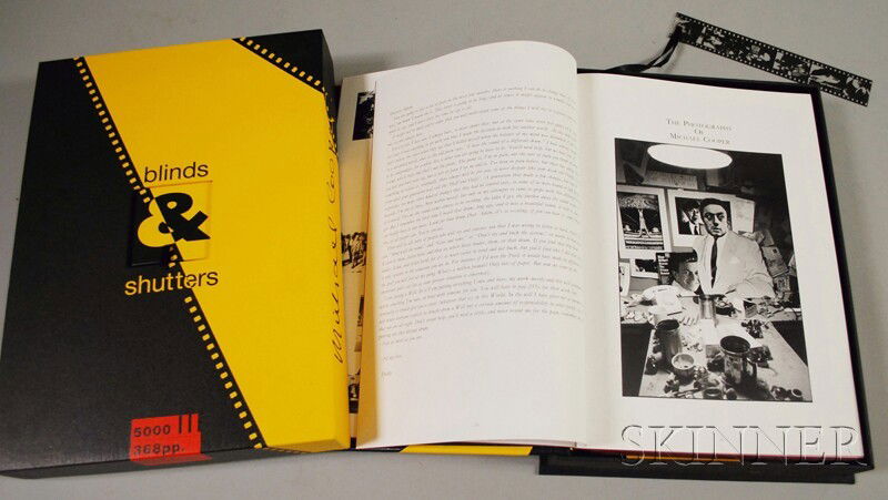 Michael Cooper, Blinds & Shutters, edition 4233/50: Michael Cooper, Blinds & Shutters, edition 4233/5000, Genesis/Hedley, England and New Zealand, 1990, clothbound, signed by Brian Auger, Jo Bergman, Peter Blake, Adam Cooper, Spencer Davis, Terry Doran