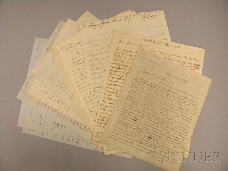 Archive of Correspondence of Rev. John Jarvis, 181: Archive of Correspondence of Rev. John Jarvis, 1819-1849, ten items, with some period postage stamps.