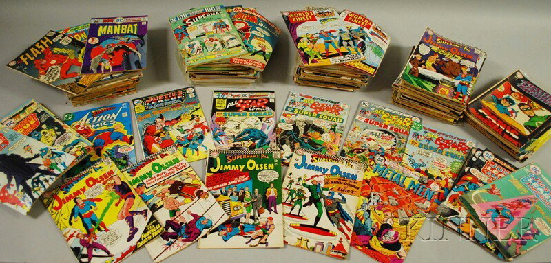 Approximately 300 Silver and Bronze Age DC Comics,: Approximately 300 Silver and Bronze Age DC Comics, including Superman, Flash, Batman, Justice League of America, Action Comics, Atom, etc.