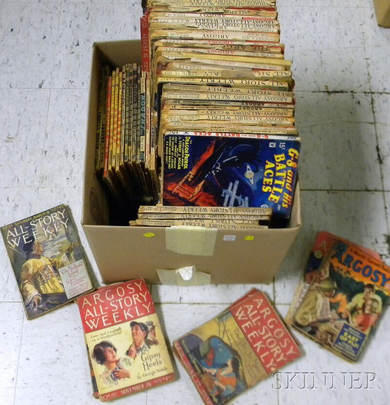 Approximately 130 1917-1950s Action and Adventure: Approximately 130 1917-1950s Action and Adventure Pulp Magazines, including Adventure, Doc Savage, Spicy Adventure Stories, Pete Rice, Speed Adventure, Jungle Stories, Argosy, Argosy All-Story Weekly,