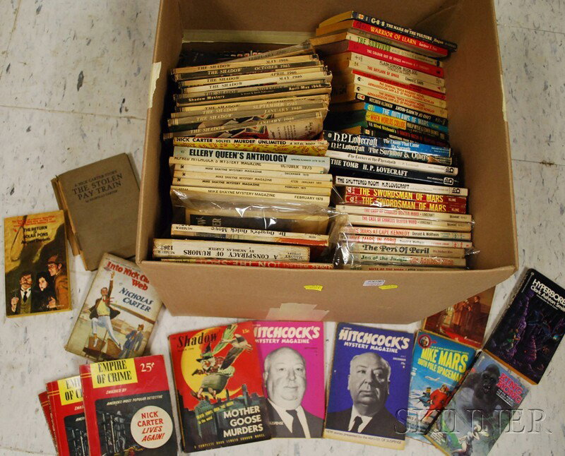 Approximately 200 Modern Mystery, Serial, Science: Approximately 200 Modern Mystery, Serial, Science Fiction, and Adventure Paperback Book Titles, including Doc Savage, Mike Shayne, Nick Carter, and Kenneth Robeson.