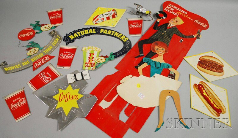 Coca-Cola Die-cut Cardboard "Co-Stars" Mobile and : Coca-Cola Die-cut Cardboard "Co-Stars" Mobile and Mechanical "Hostess" Display, 1960s