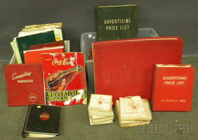 Lot of Coca-Cola Bottling Advertising Program Mate: Lot of Coca-Cola Bottling Advertising Program Material, 1930s-70s, (some damage).
